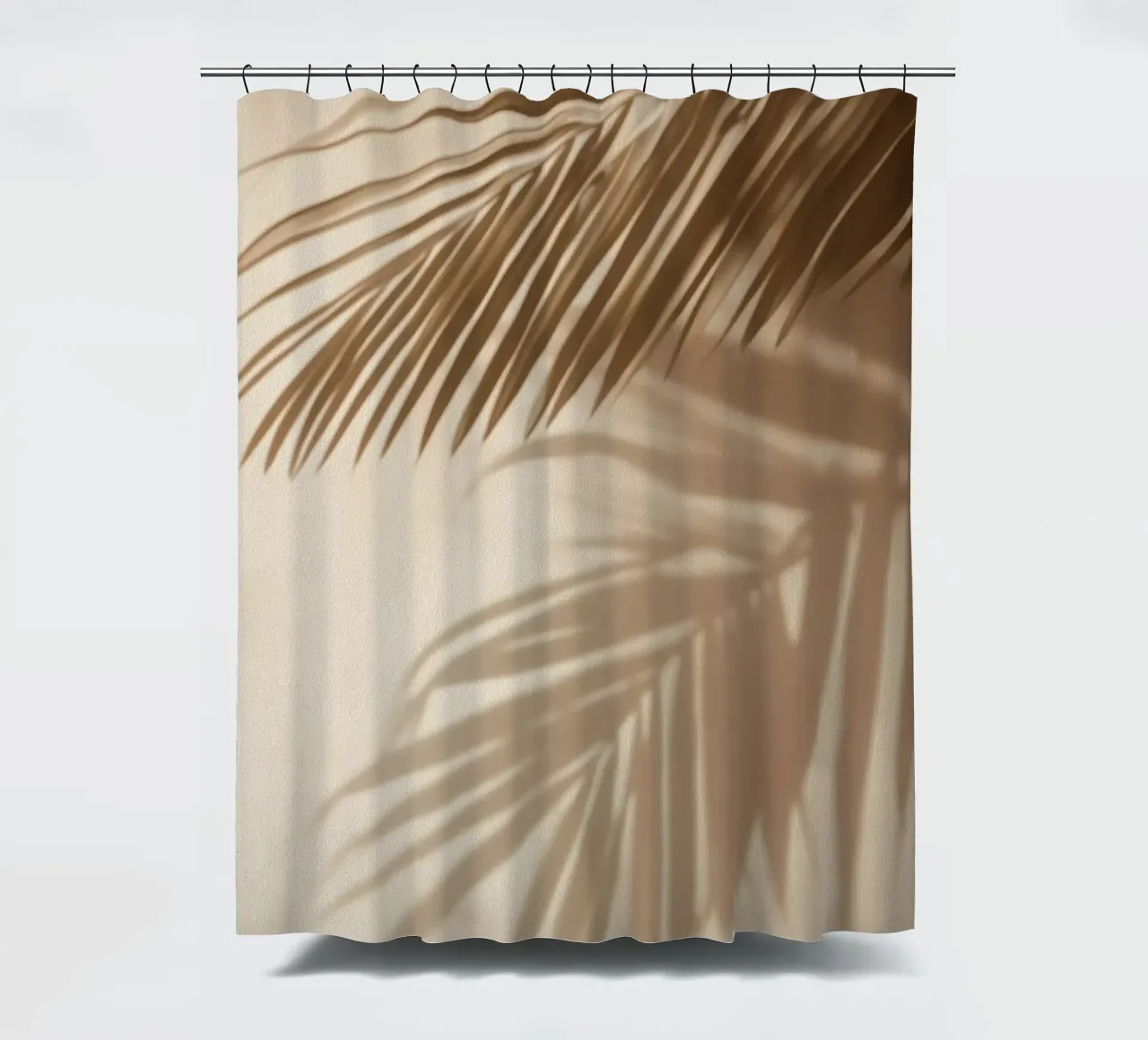 Palmblad schaduwen douchegordijn van Indigo Tides Art