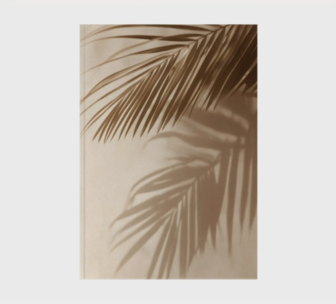 Palm Leaf Shadows notebook by Indigo Tides Art