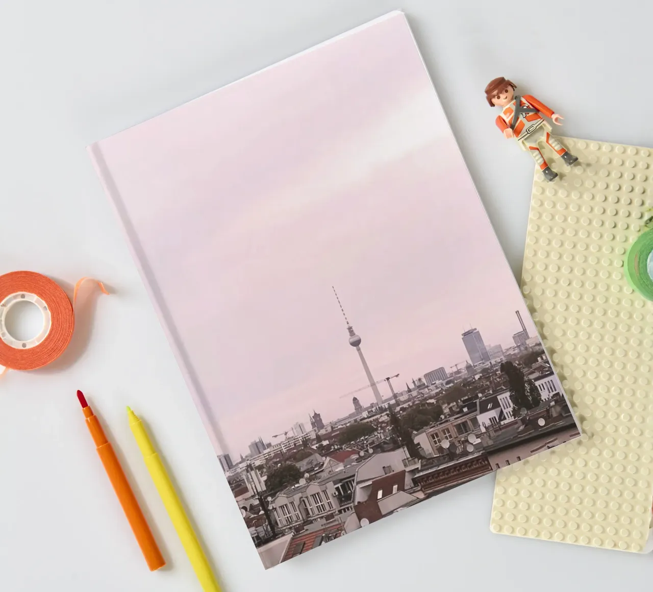Berlin, Germany I Urban skyline with the Fernsehturm tower notebook by Julie Travel Photography