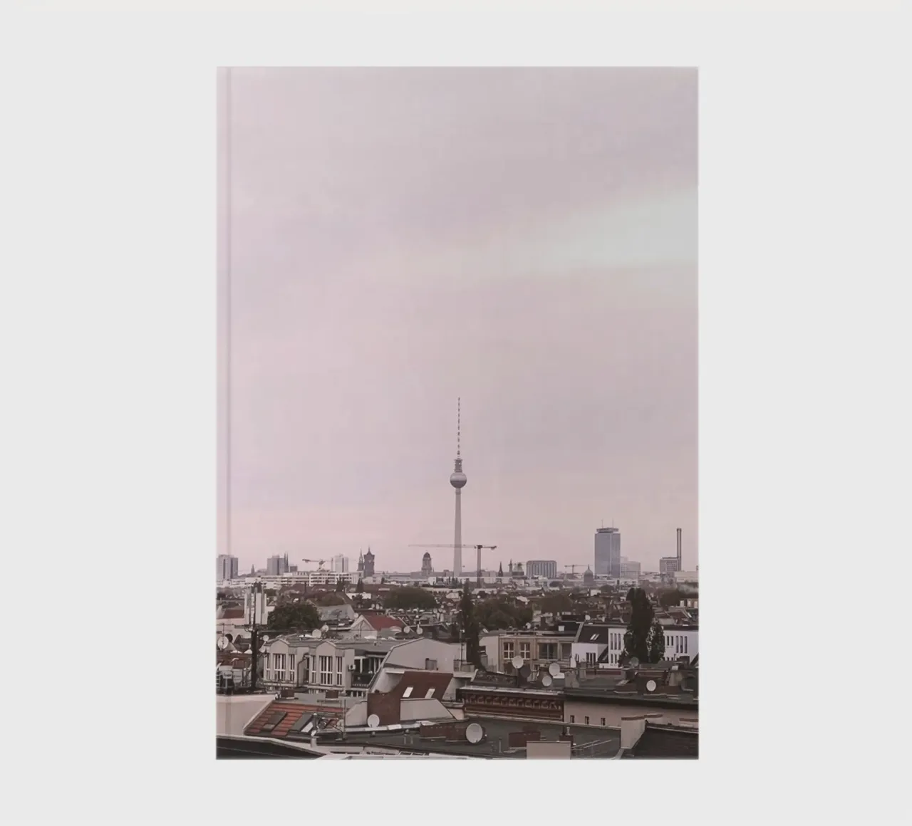 Berlin, Germany I Urban skyline with the Fernsehturm tower notebook by Julie Travel Photography