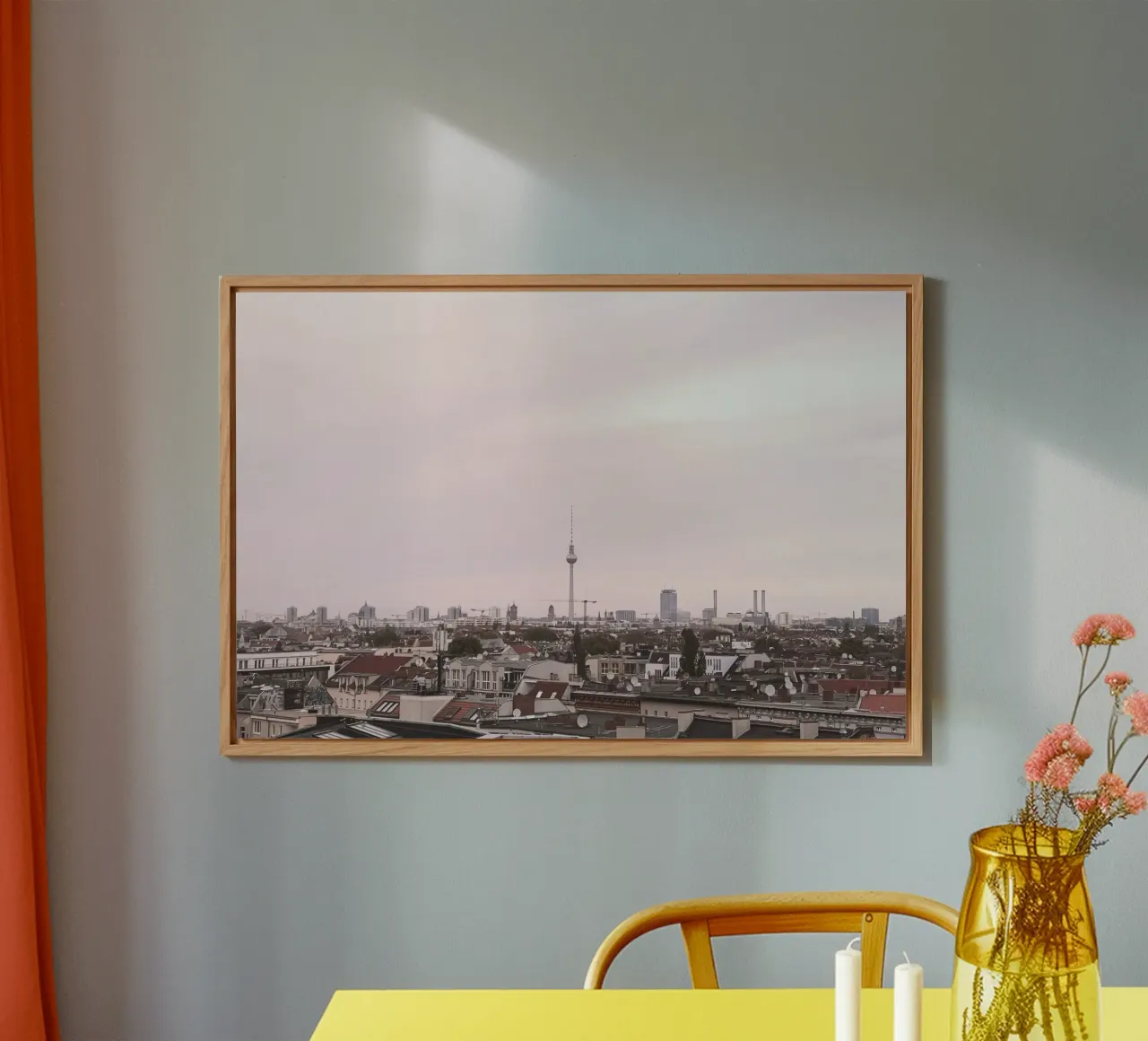 Berlino, Germania I Skyline urbano con la torre Fernsehturm alluminio dibond da Julie Travel Photography