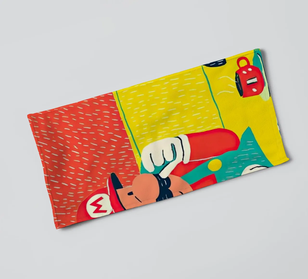 Super Mario & Luigi Coffee Break – Pop Art Canvas asciugamano da bagno da Kaji