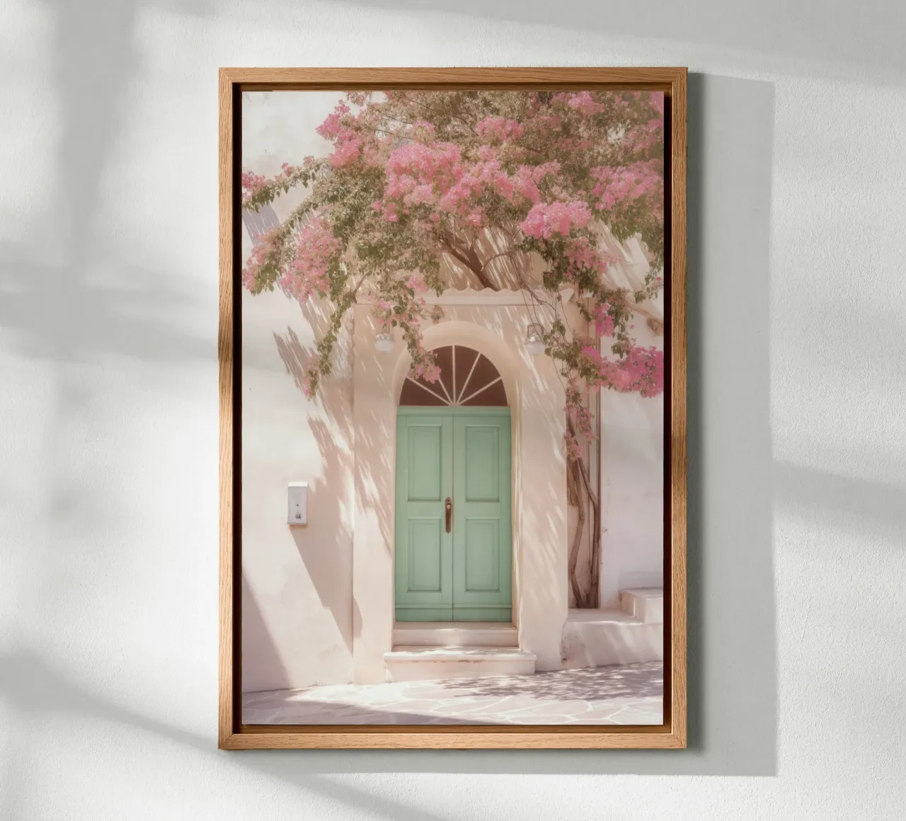 Floral Pastel Doorway canvas met Baklijst van Indigo Tides Art
