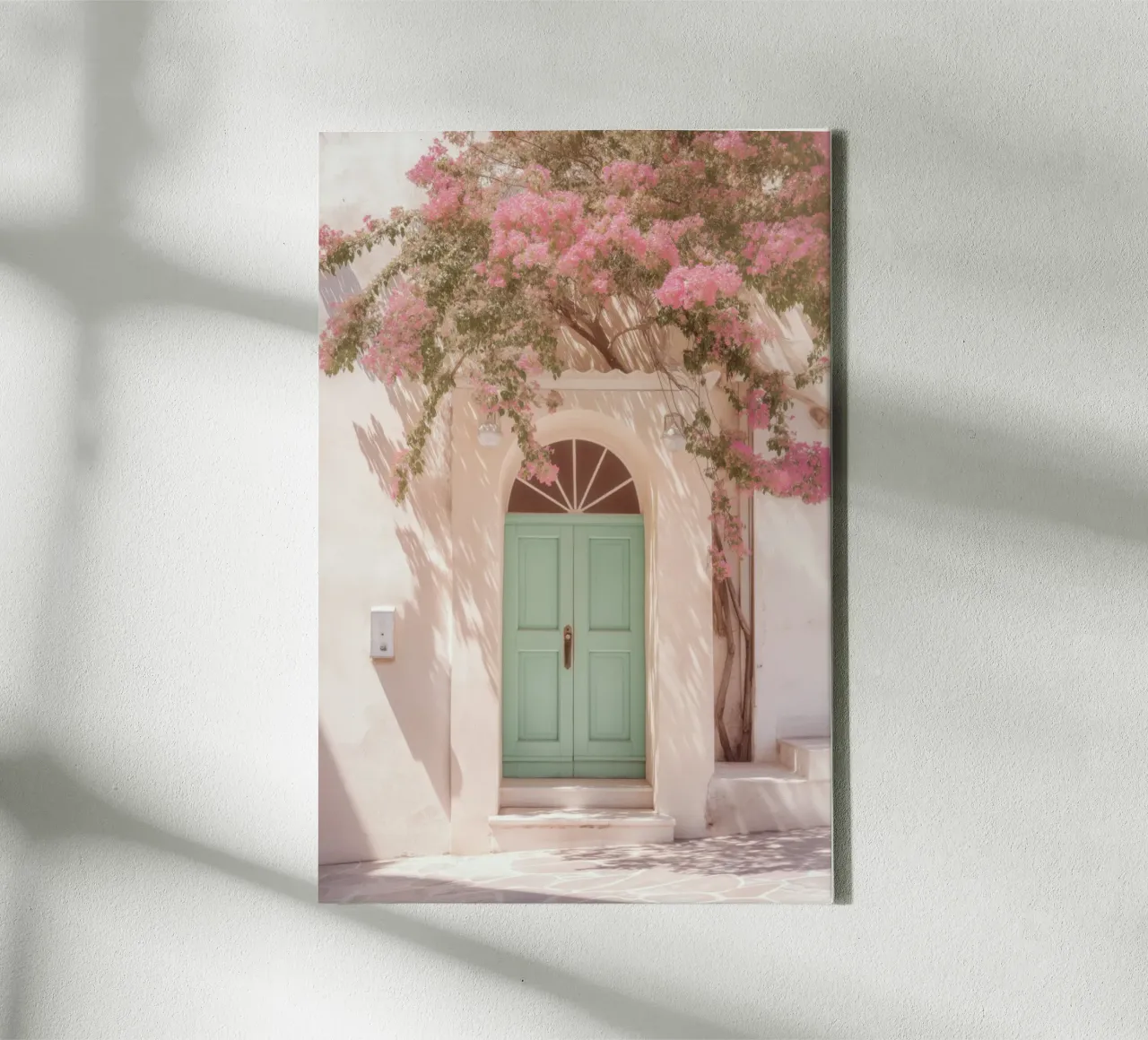 Floral Pastel Doorway canvas met Baklijst van Indigo Tides Art