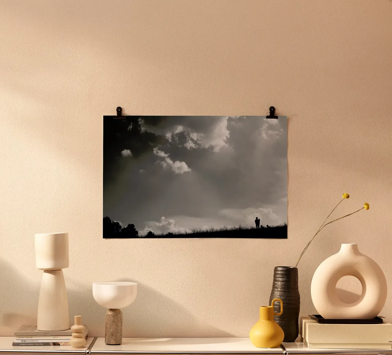 Dem Himmel entgegen poster con telaio in legno da Picture On The Fridge