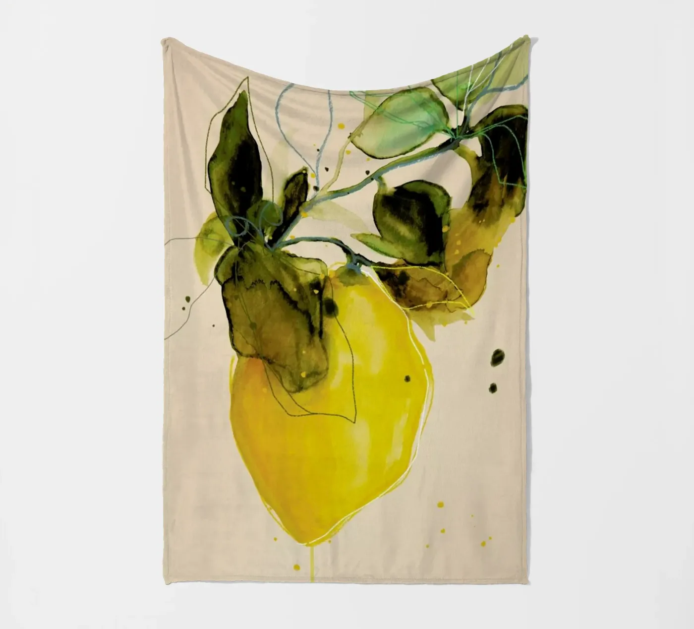 Lemonstudy 03 Fleecedecke von Leigh Viner