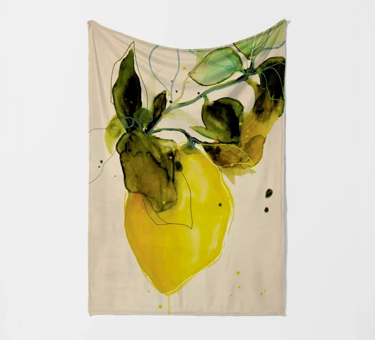 Lemonstudy 03 fleecedeken van Leigh Viner