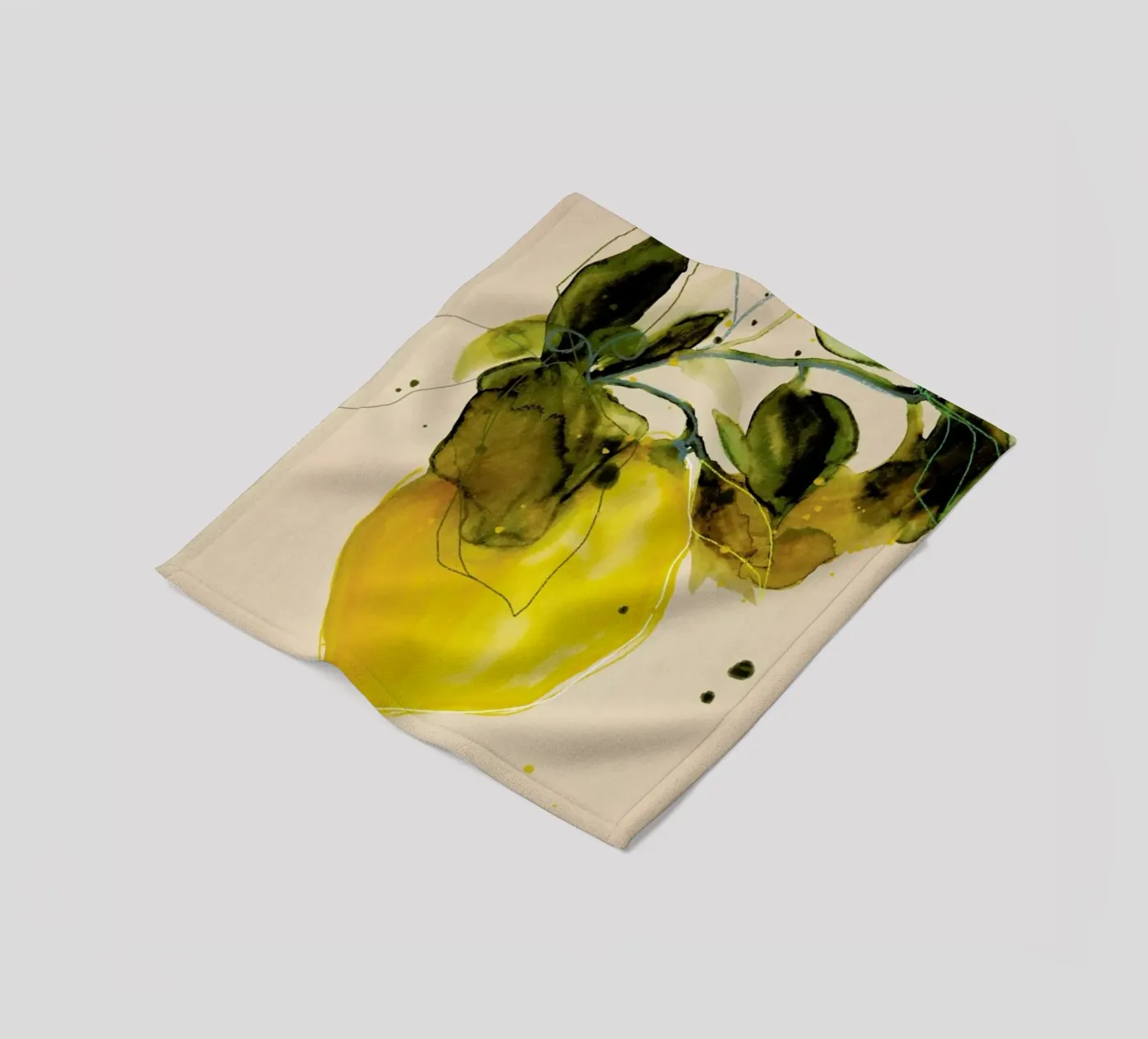 Lemonstudy 03 Fleecedecke von Leigh Viner