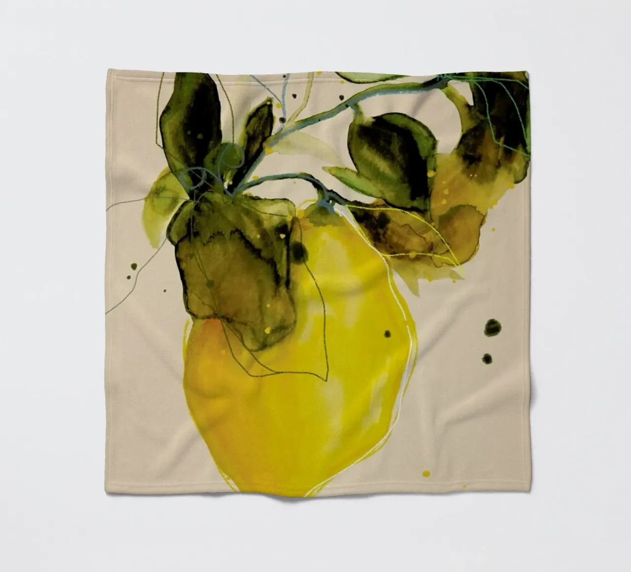 Lemonstudy 03 fleecedeken van Leigh Viner