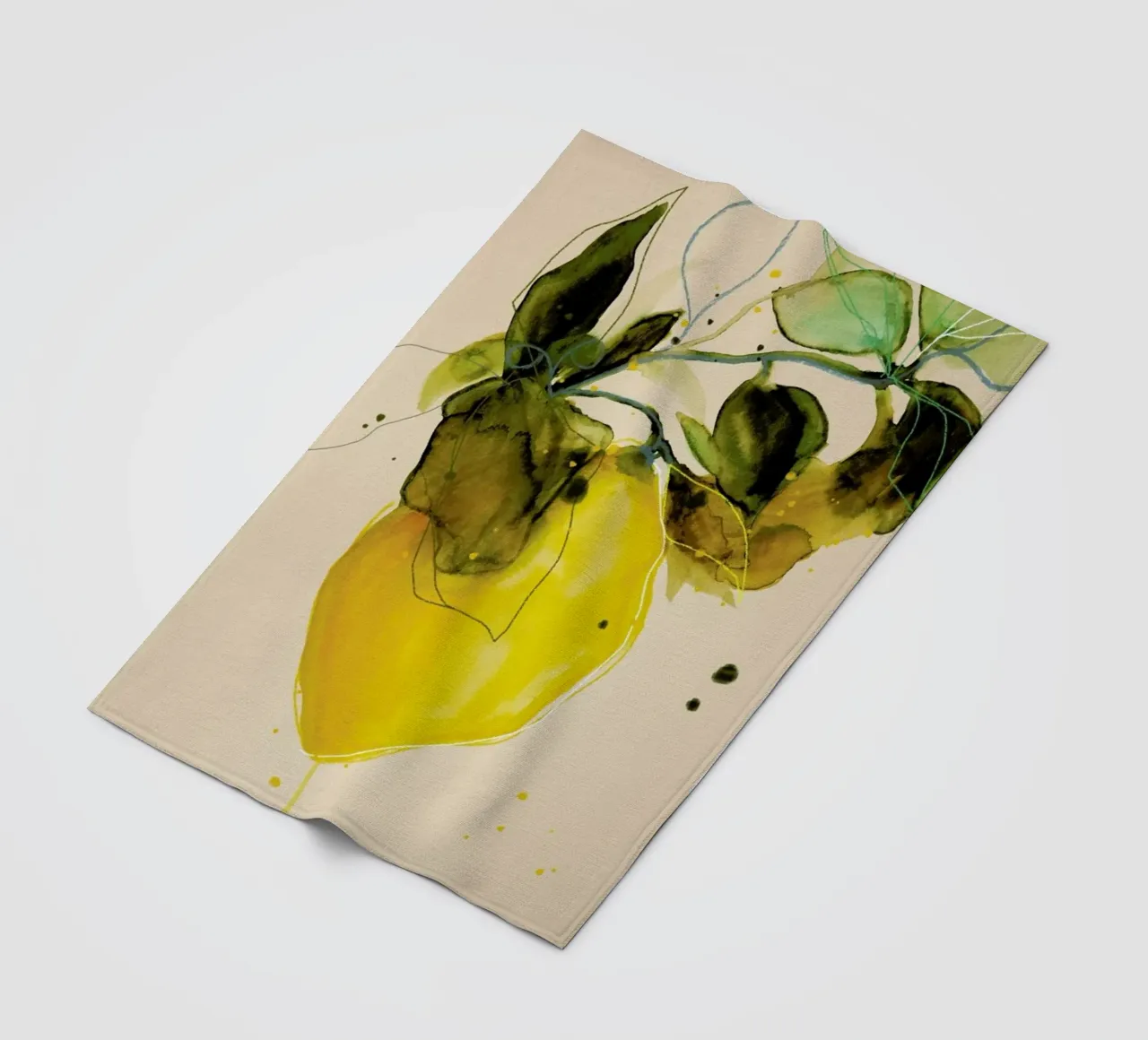 Lemonstudy 03 fleecedeken van Leigh Viner