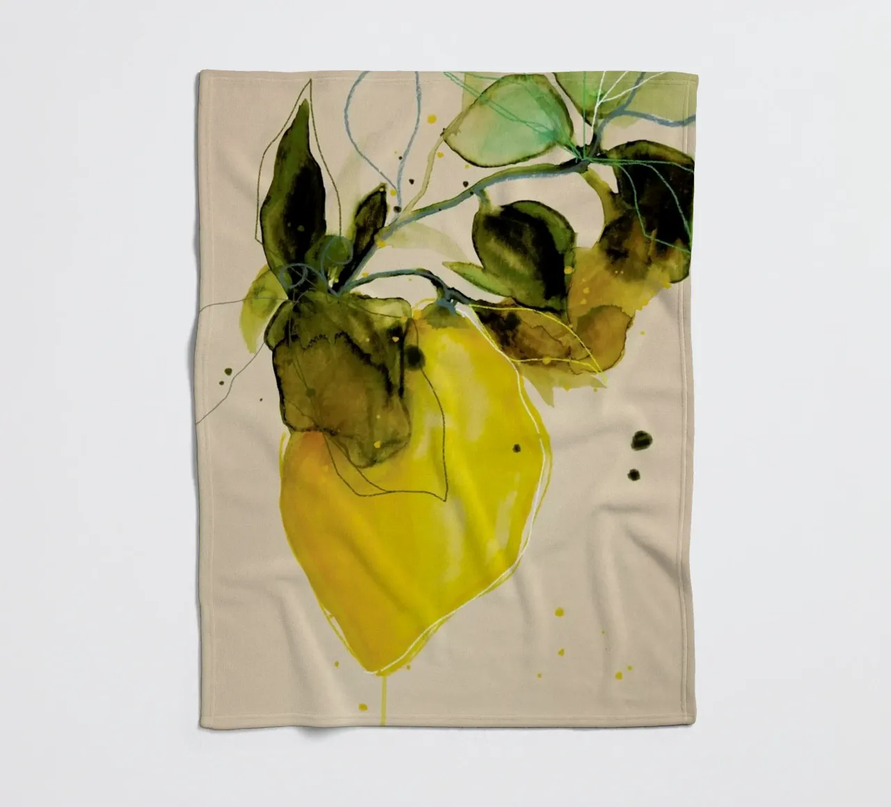 Lemonstudy 03 fleece blanket by Leigh Viner
