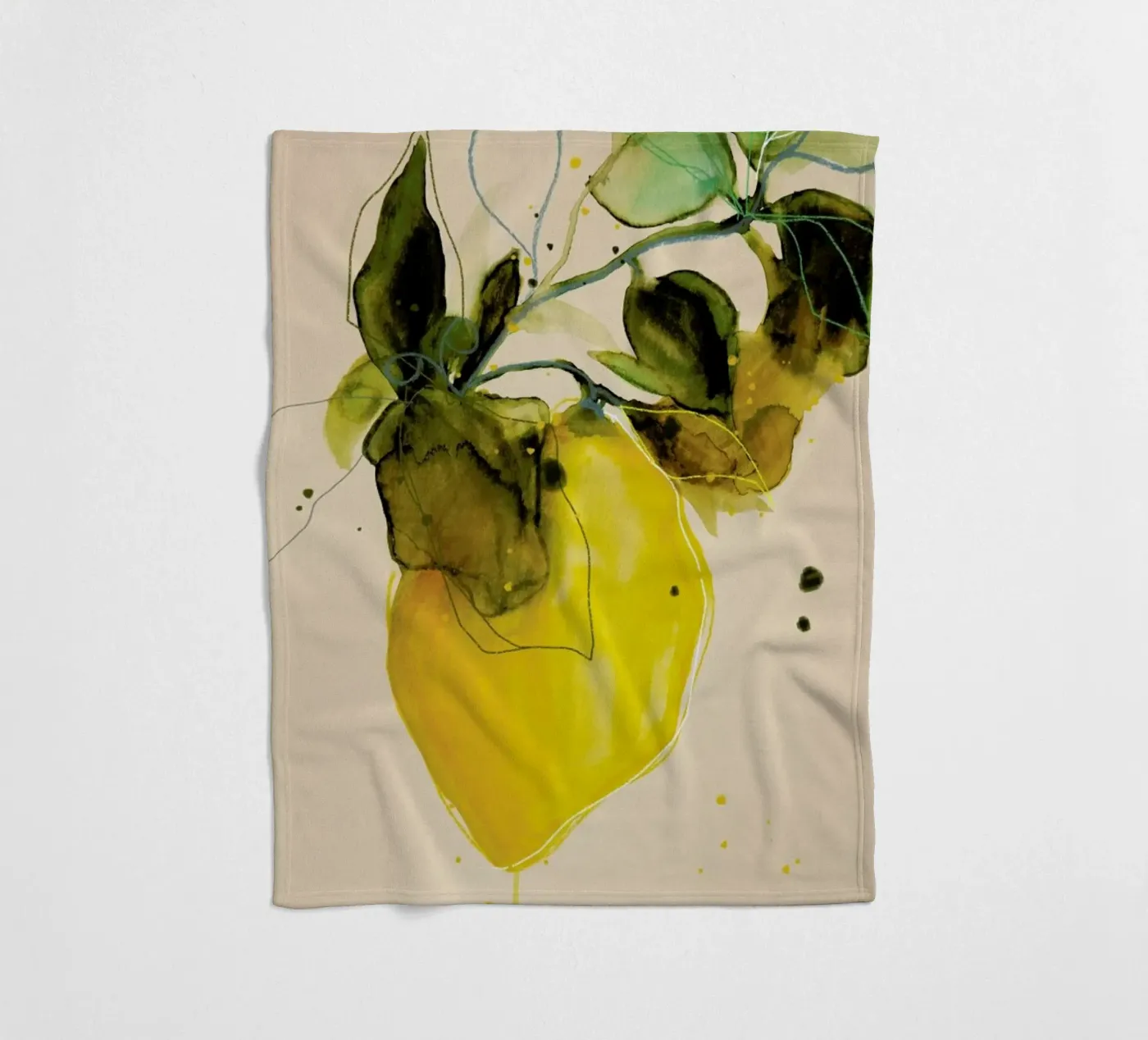 Lemonstudy 03 Fleecedecke von Leigh Viner