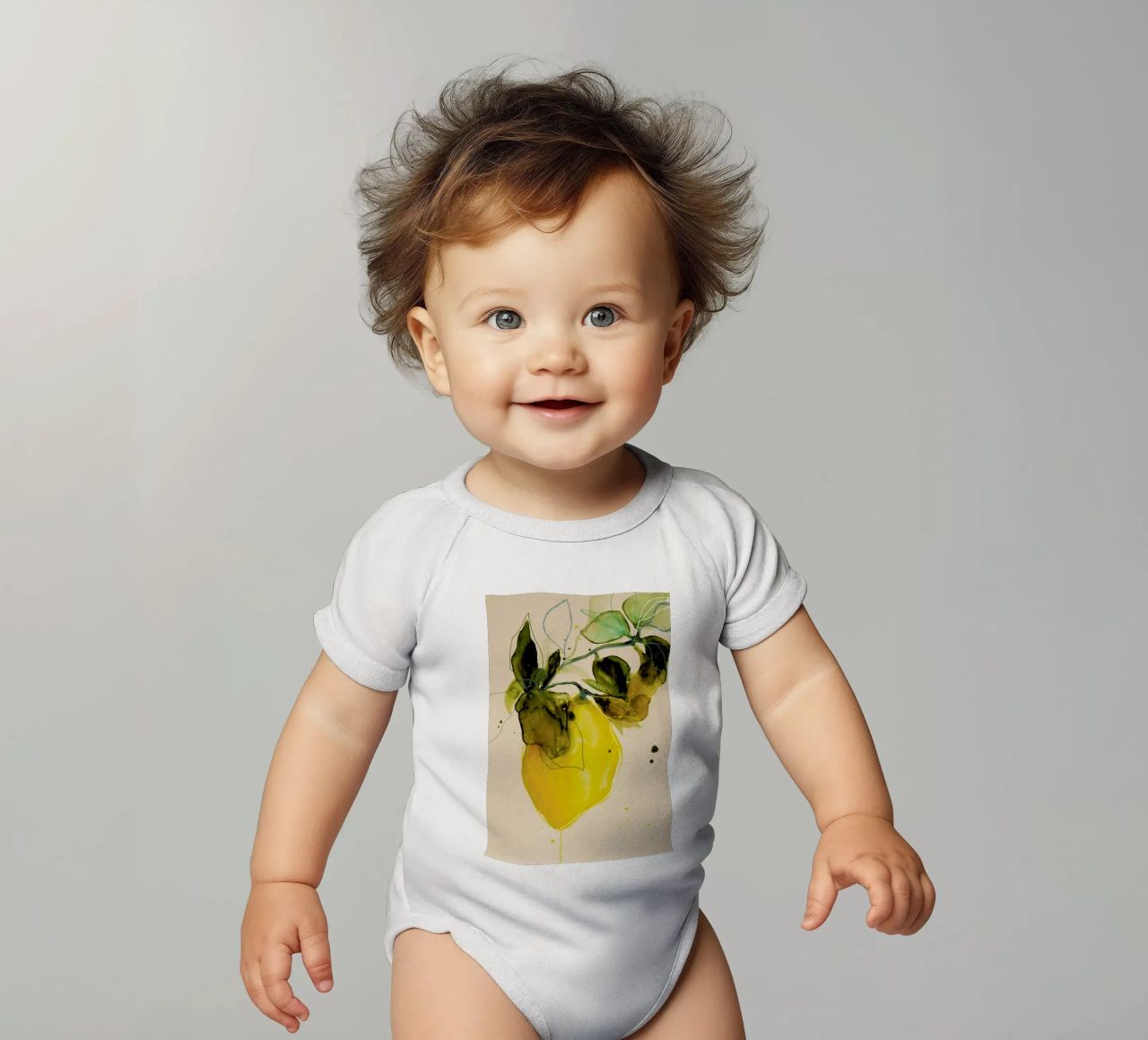 Lemonstudy 03 body neonato maniche corte da Leigh Viner