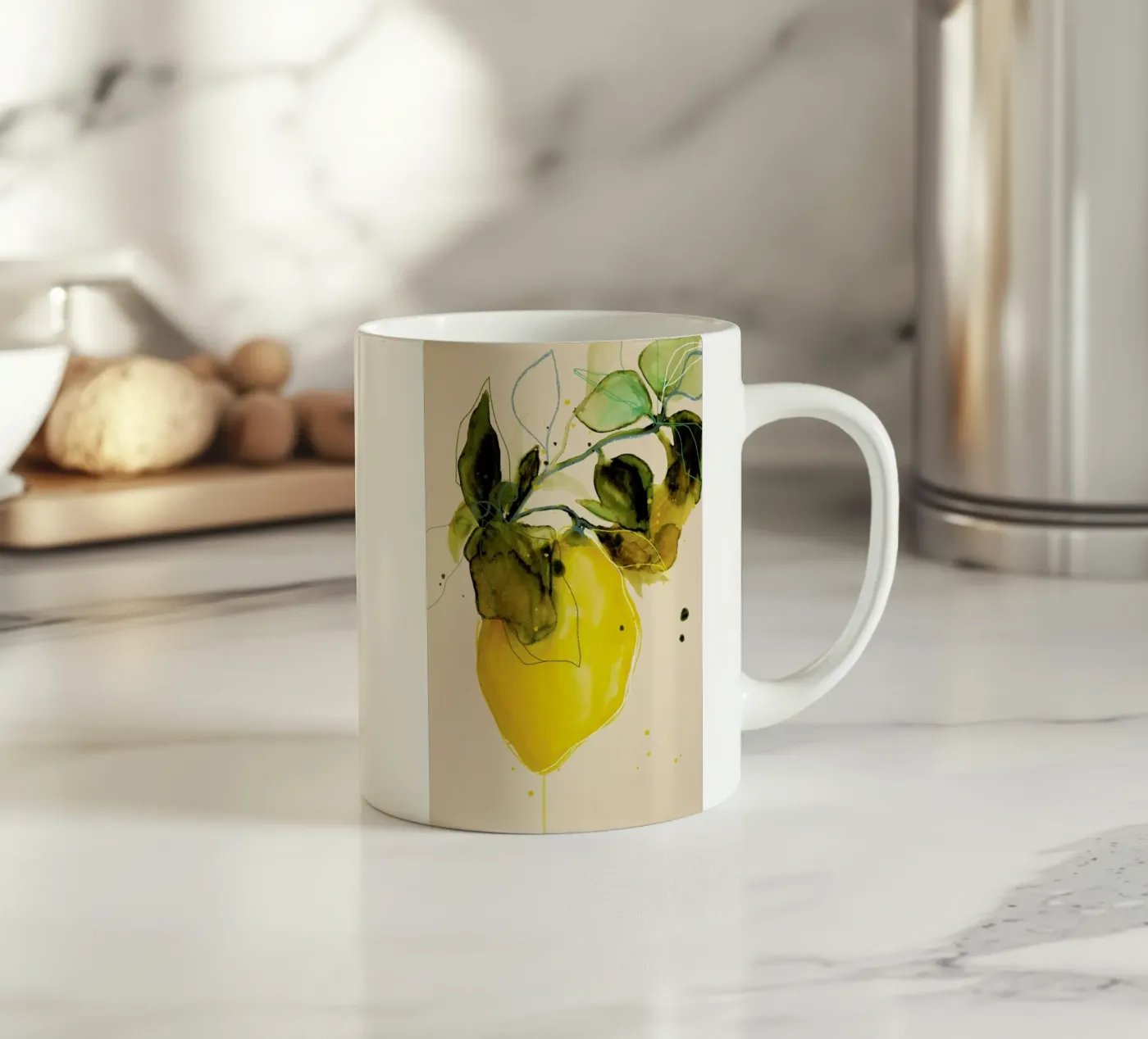 Lemonstudy 03 ceramic mug by Leigh Viner