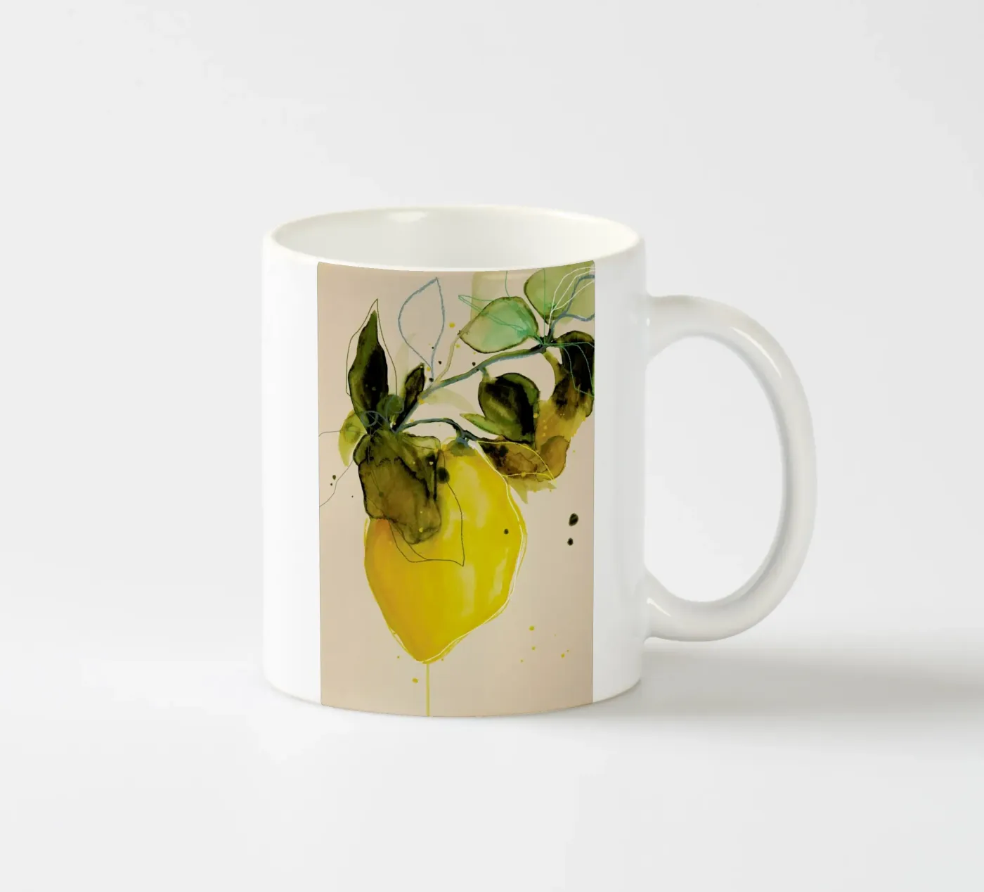 Lemonstudy 03 ceramic mug by Leigh Viner