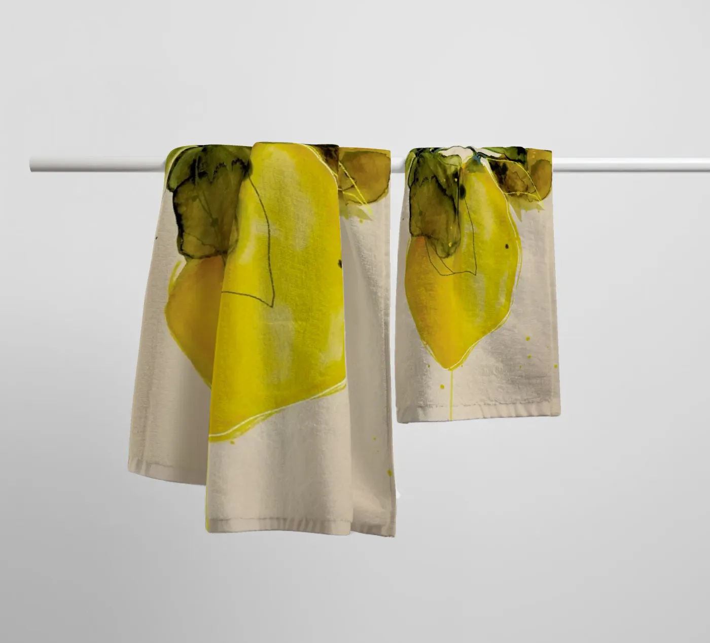 Lemonstudy 03 badhanddoek van Leigh Viner