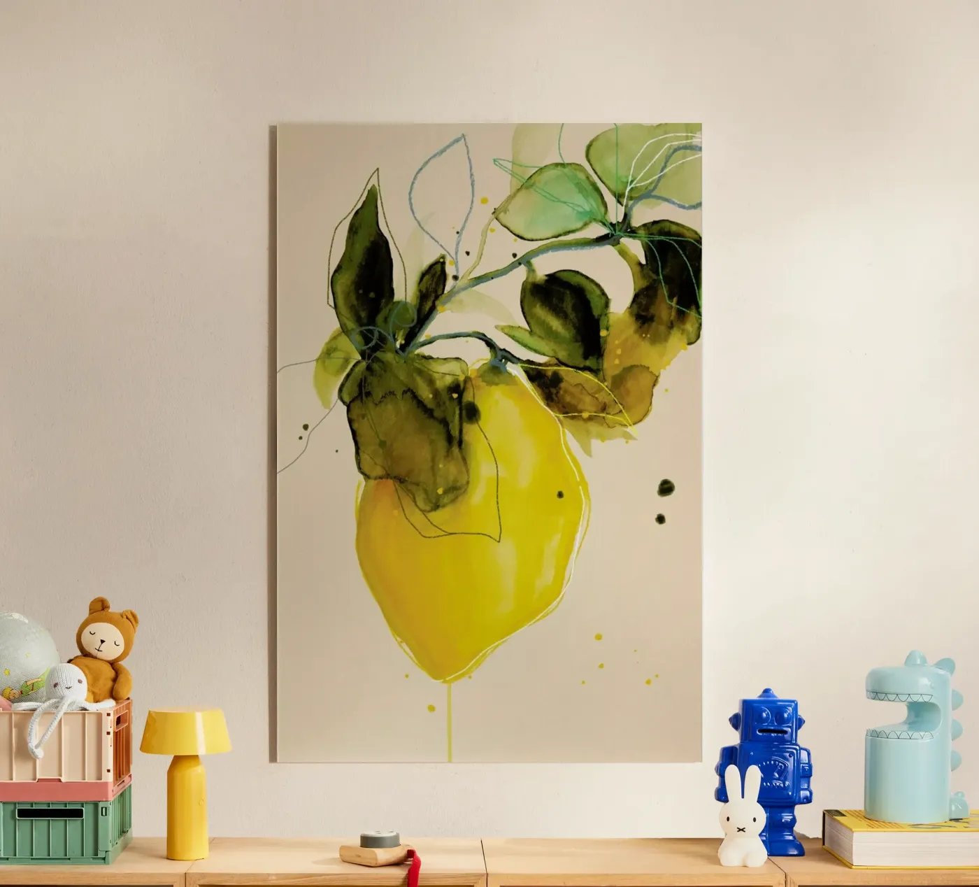 Lemonstudy 03 acryl van Leigh Viner