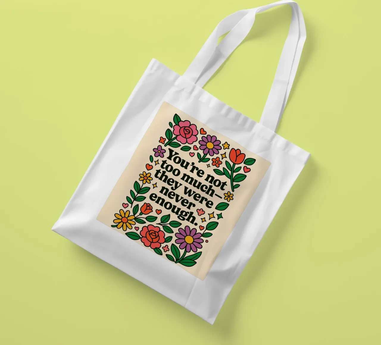 You're not too much borsa in juta da Marie Rosedale