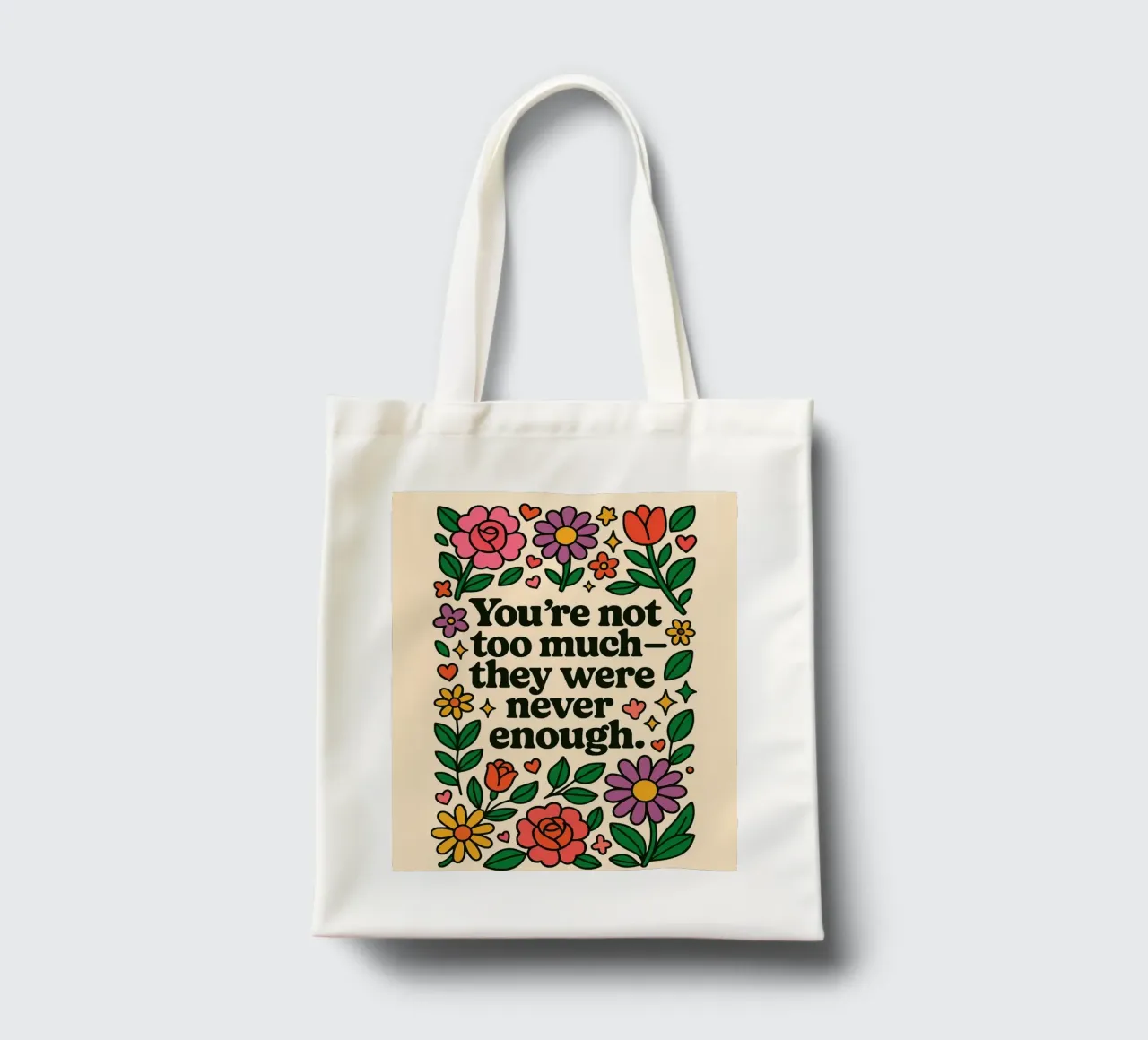 You're not too much borsa in juta da Marie Rosedale