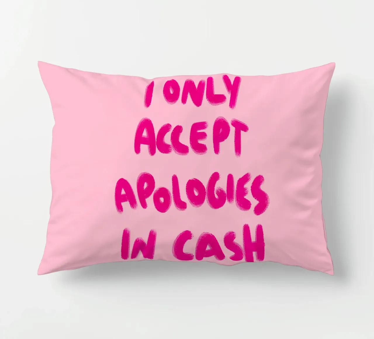 I only accept apologies in cash - Handlettering cuscino da Illustration Raissa Oltmanns