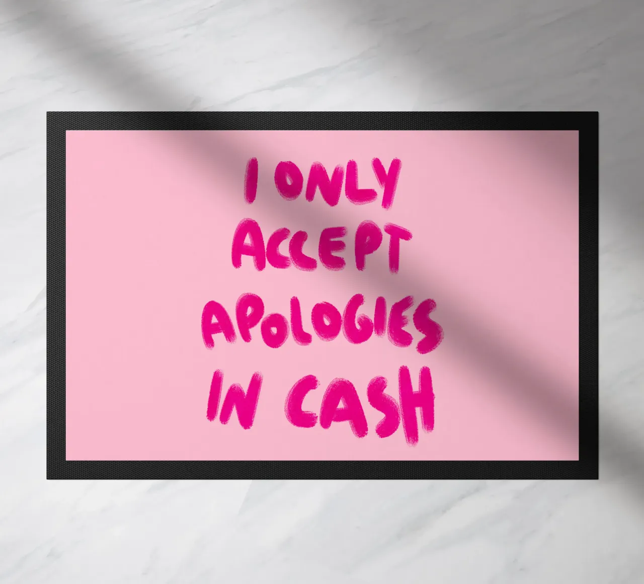I only accept apologies in cash - Handlettering zerbino da Illustration Raissa Oltmanns