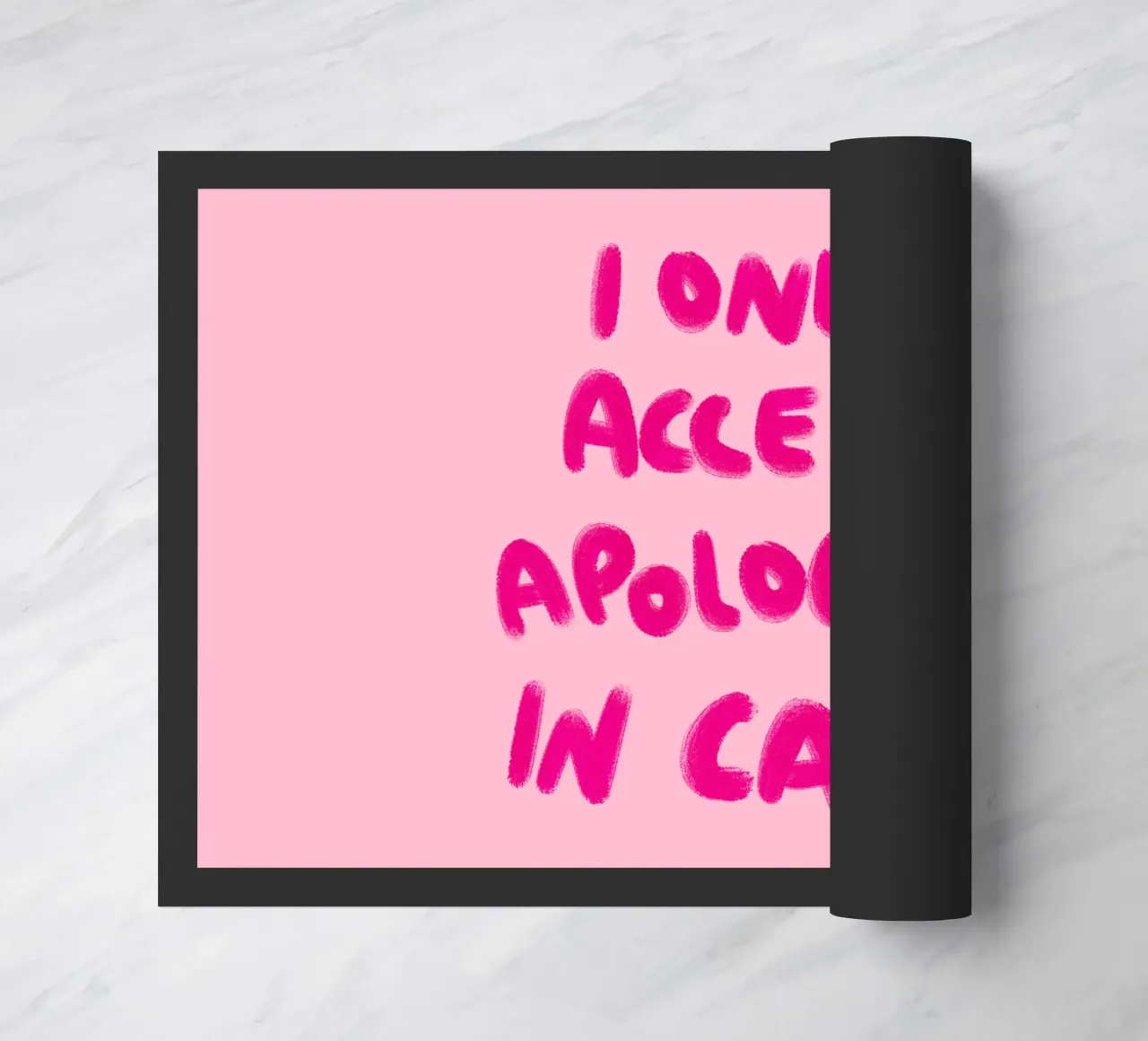 I only accept apologies in cash - Handlettering zerbino da Illustration Raissa Oltmanns
