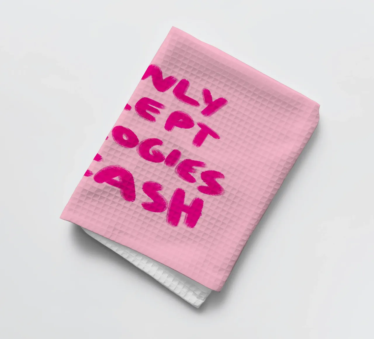 I only accept apologies in cash - Handlettering canovaccio da cucina da Illustration Raissa Oltmanns