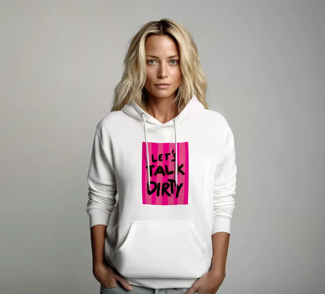 Let's talk Dirty - Handlettering felpa con cappuccio da Illustration Raissa Oltmanns