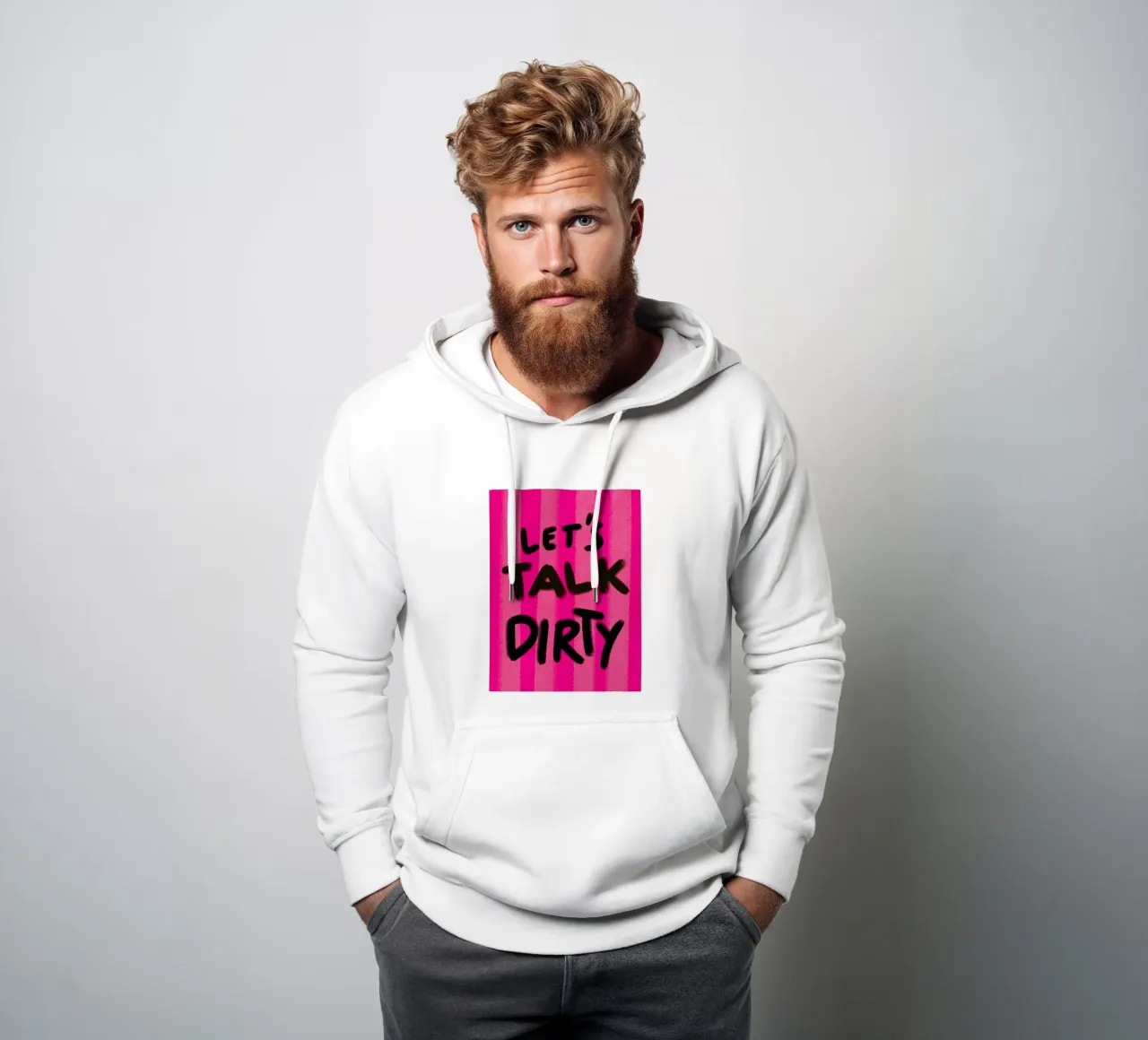 Let's talk Dirty - Handlettering felpa con cappuccio da Illustration Raissa Oltmanns