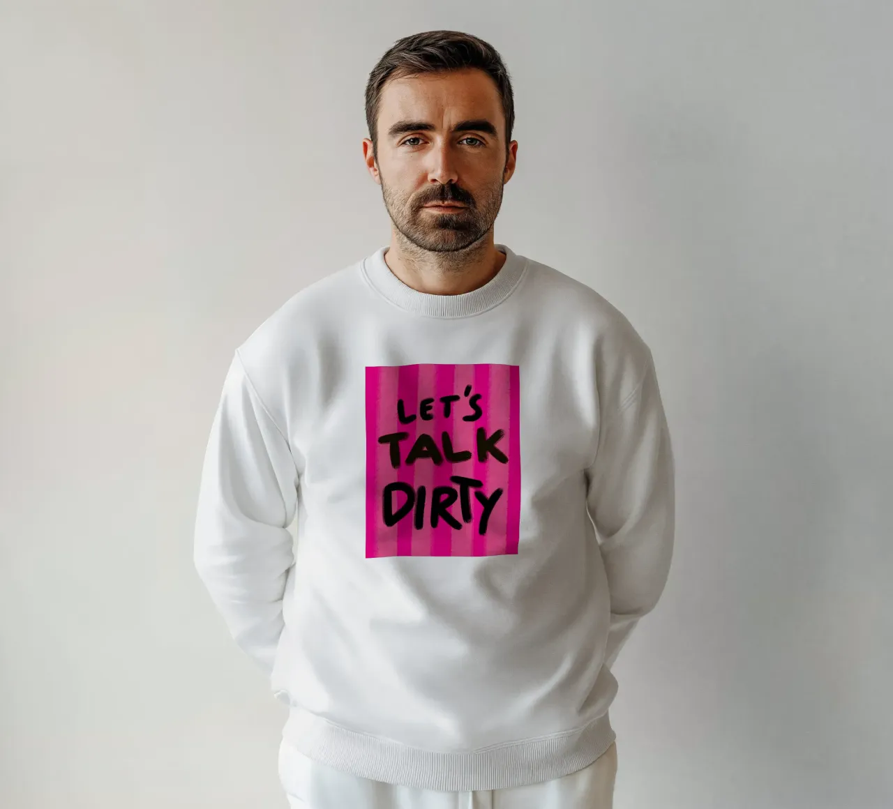 Let's talk Dirty - Handlettering sweatshirt van Illustration Raissa Oltmanns