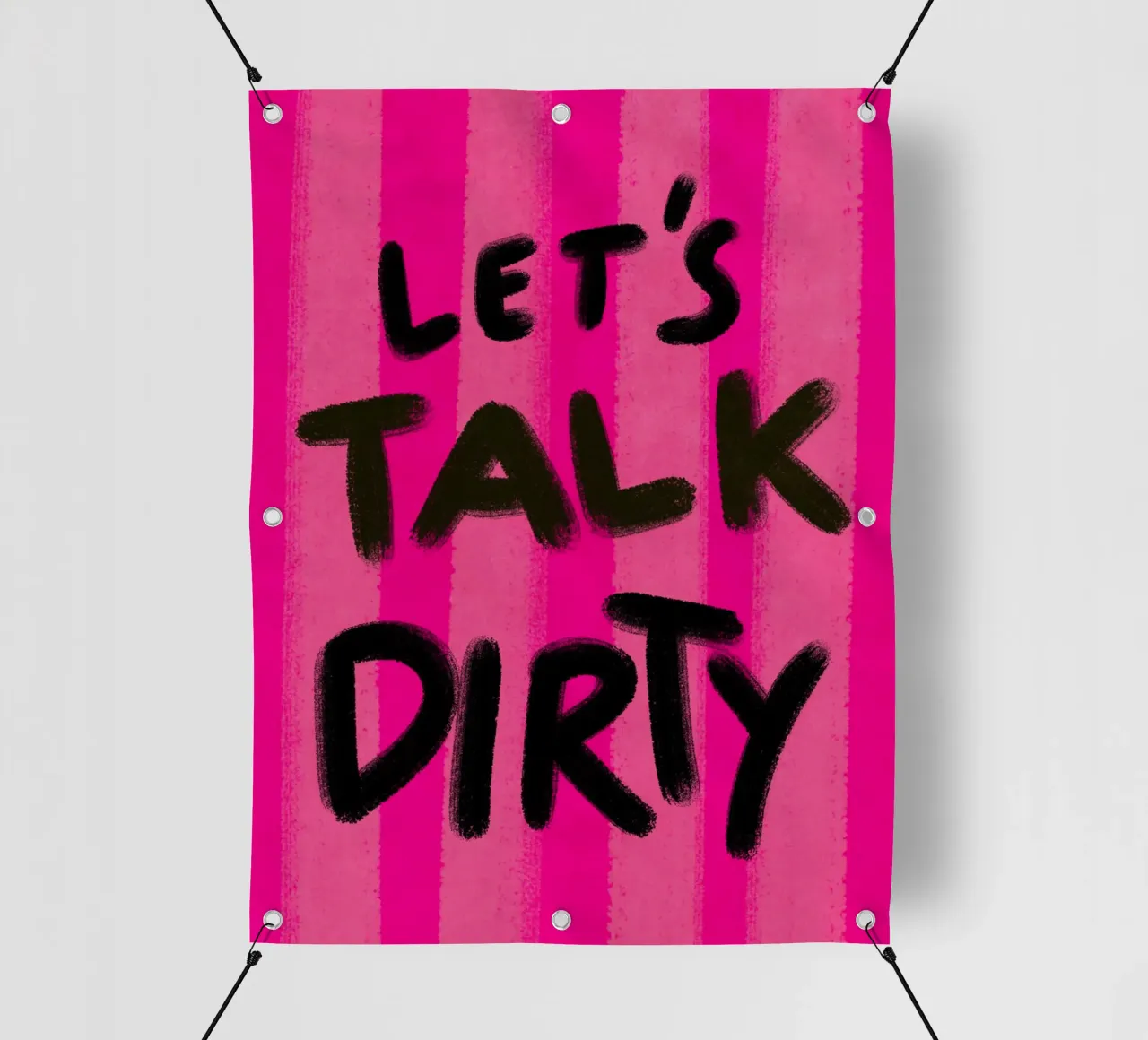 Let's talk Dirty - Handlettering telo in pvc da Illustration Raissa Oltmanns
