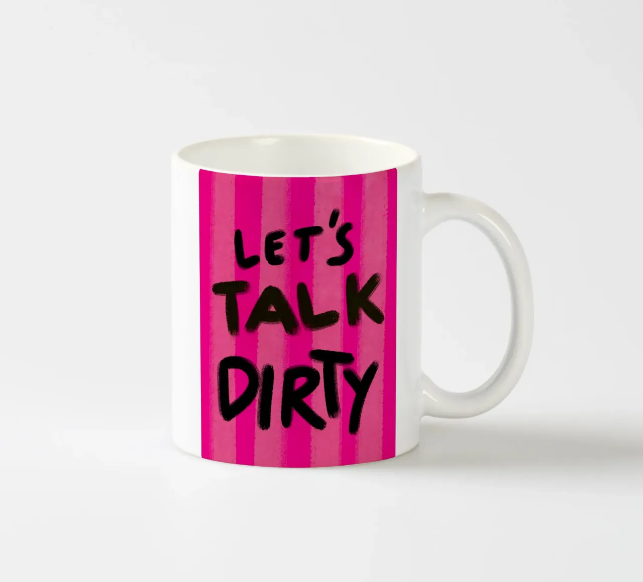 Let's talk Dirty - Handlettering tazza in ceramica da Illustration Raissa Oltmanns