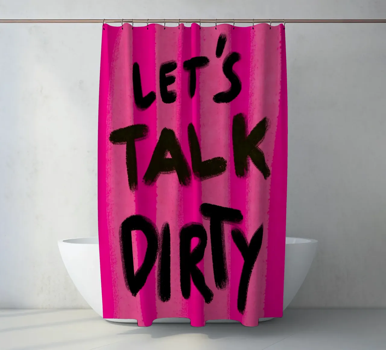 Let's talk Dirty - Handlettering tenda da doccia da Illustration Raissa Oltmanns