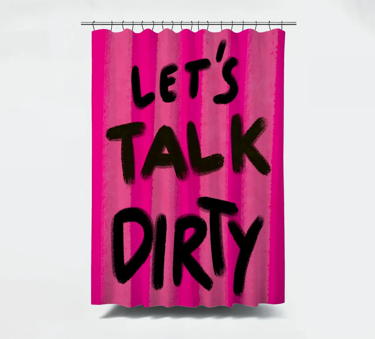 Let's talk Dirty - Handlettering tenda da doccia da Illustration Raissa Oltmanns