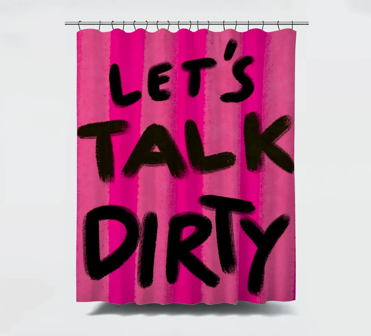 Let's talk Dirty - Handlettering tenda da doccia da Illustration Raissa Oltmanns