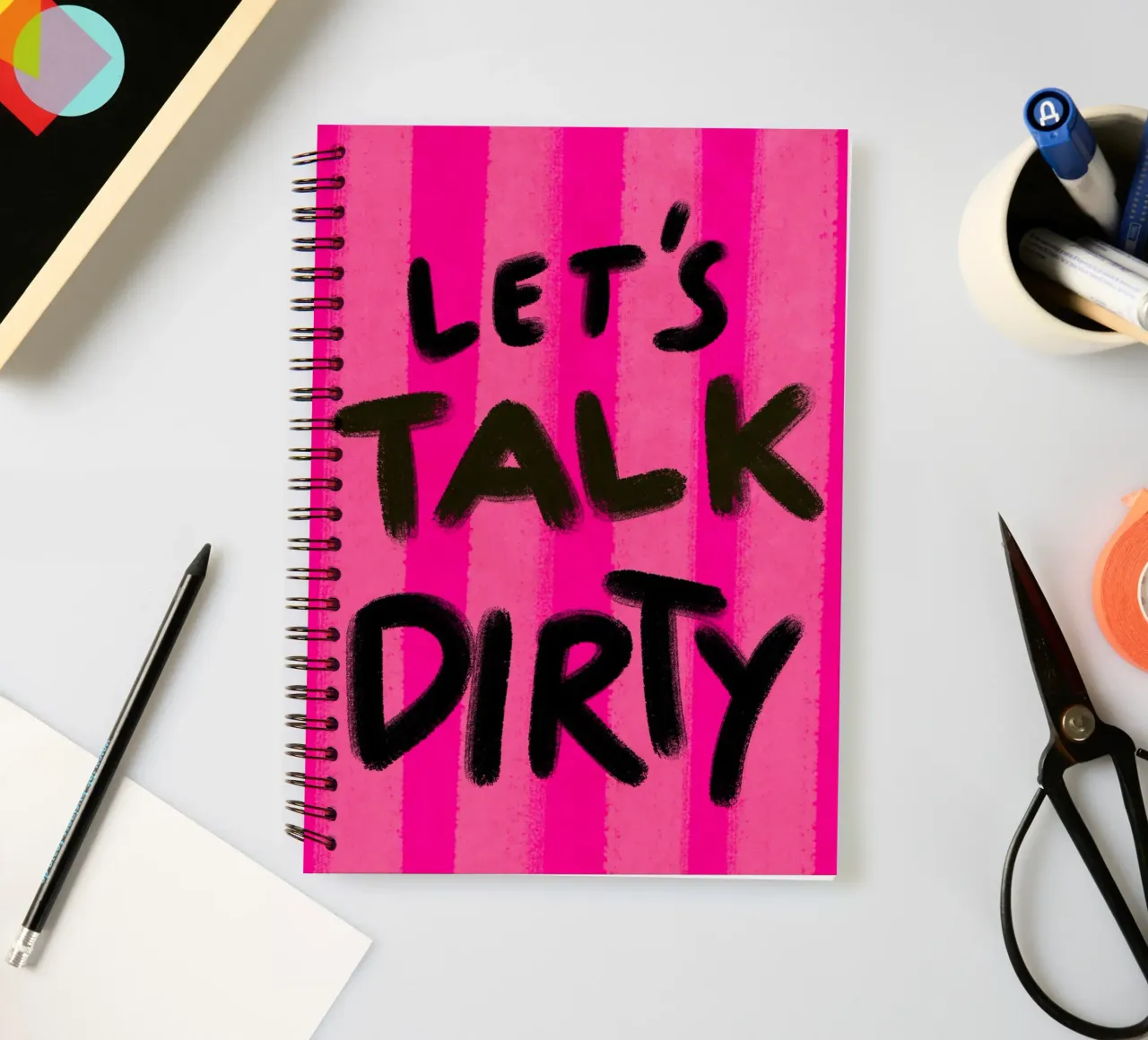 Let's talk Dirty - Handlettering spiral notebook by Illustration Raissa Oltmanns