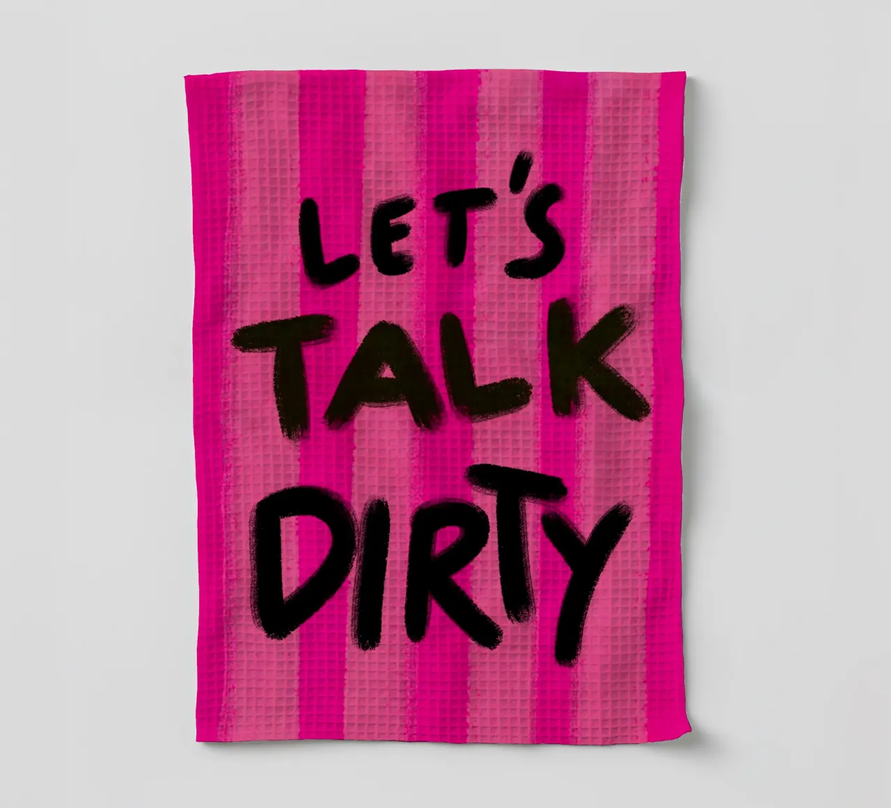 Let's talk Dirty - Handlettering canovaccio da cucina da Illustration Raissa Oltmanns