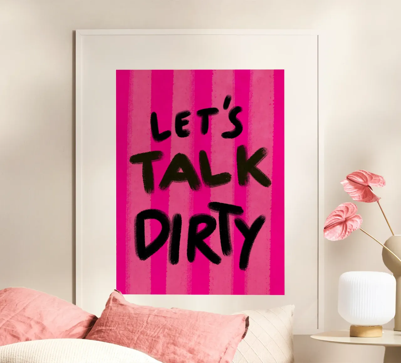 Let's talk Dirty - Handlettering carta hahnemühle da Illustration Raissa Oltmanns