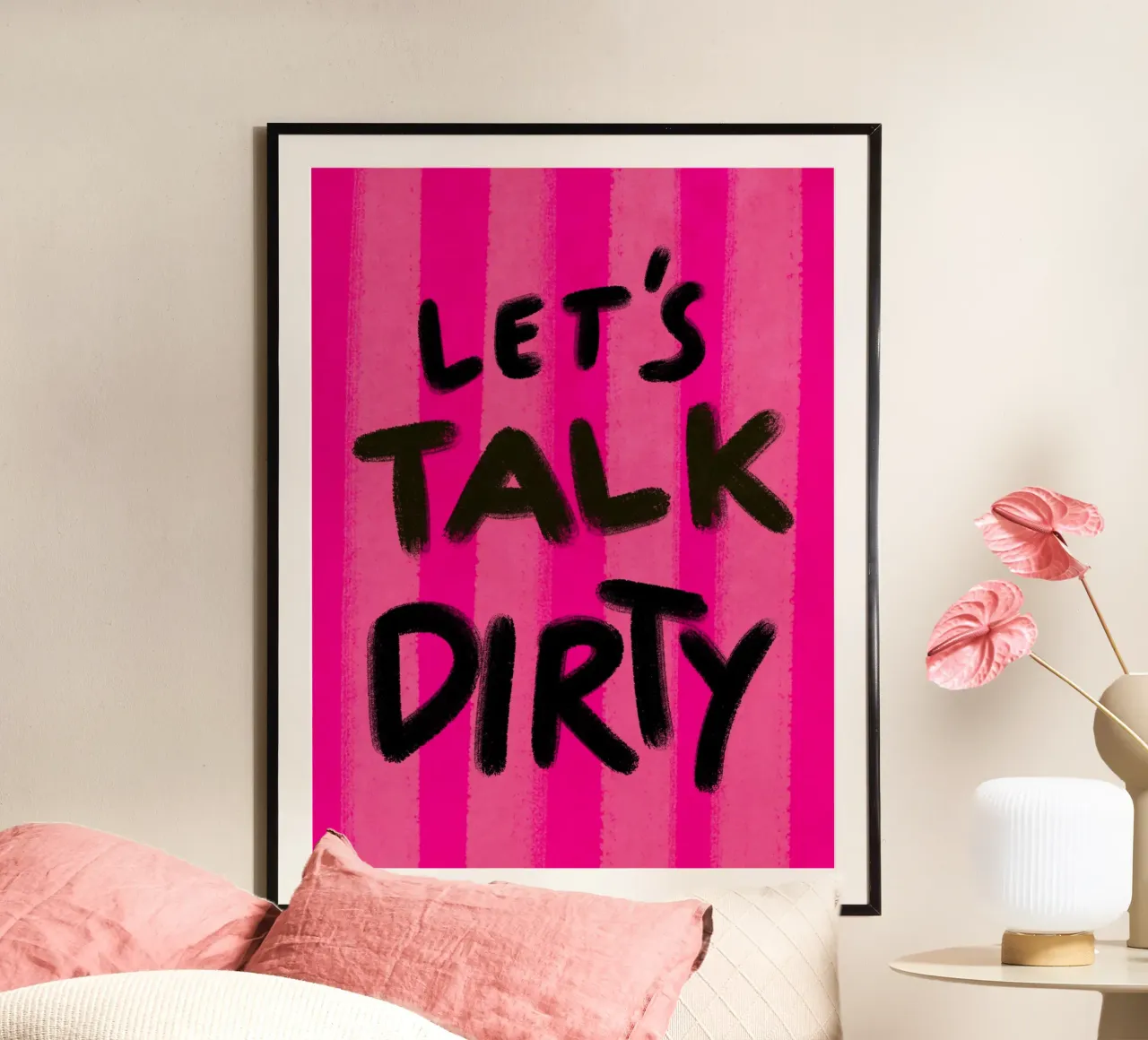 Let's talk Dirty - Handlettering carta hahnemühle da Illustration Raissa Oltmanns