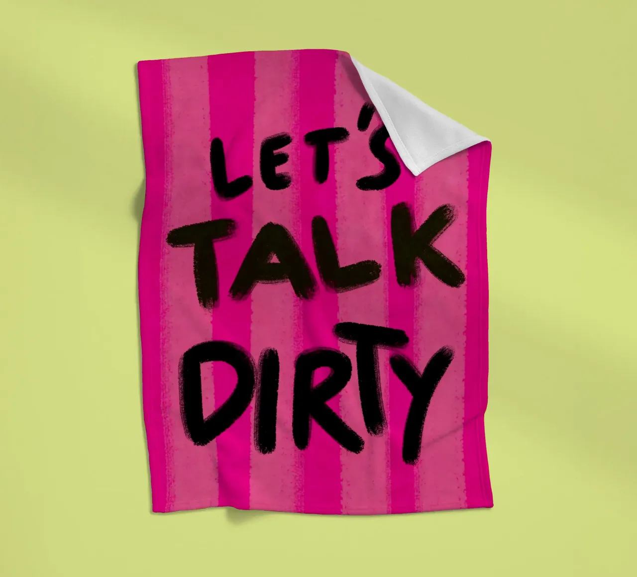 Let's talk Dirty - Handlettering coperta in pile da Illustration Raissa Oltmanns