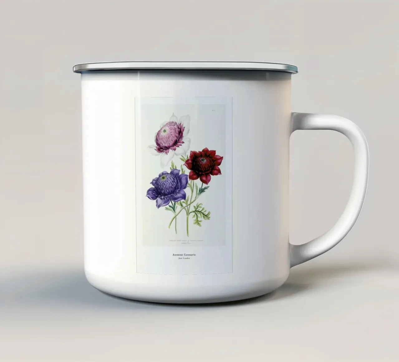 Jane Loudon - Anemone Coronaria tazza in smalto da ARTOTHEK