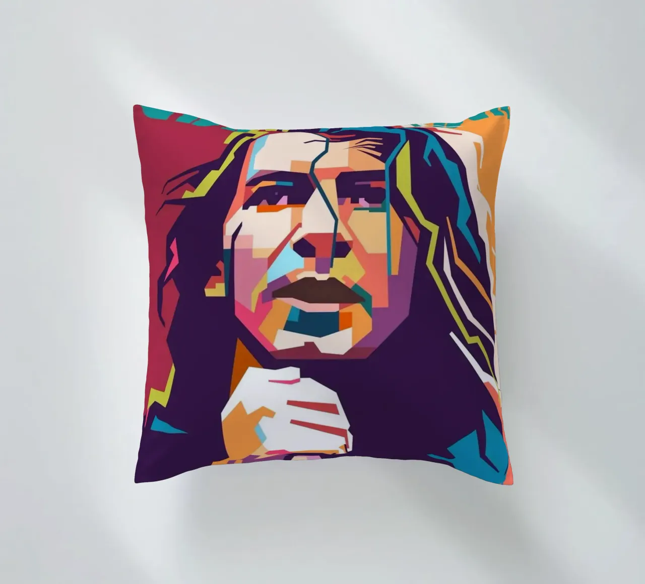Ritratto pop art di Eddie Vedder cuscino da Hantamrata