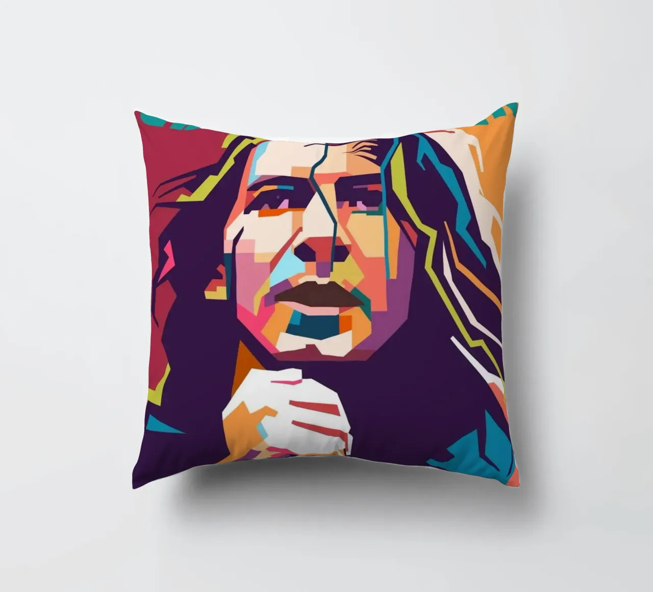 Ritratto pop art di Eddie Vedder cuscino da Hantamrata