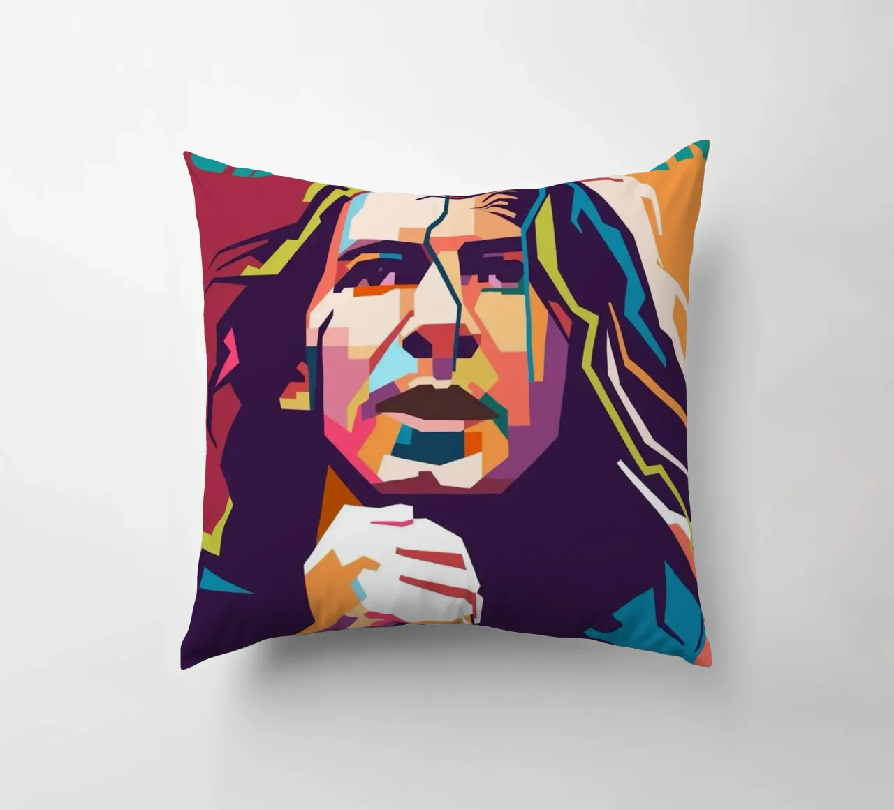 Ritratto pop art di Eddie Vedder cuscino da Hantamrata