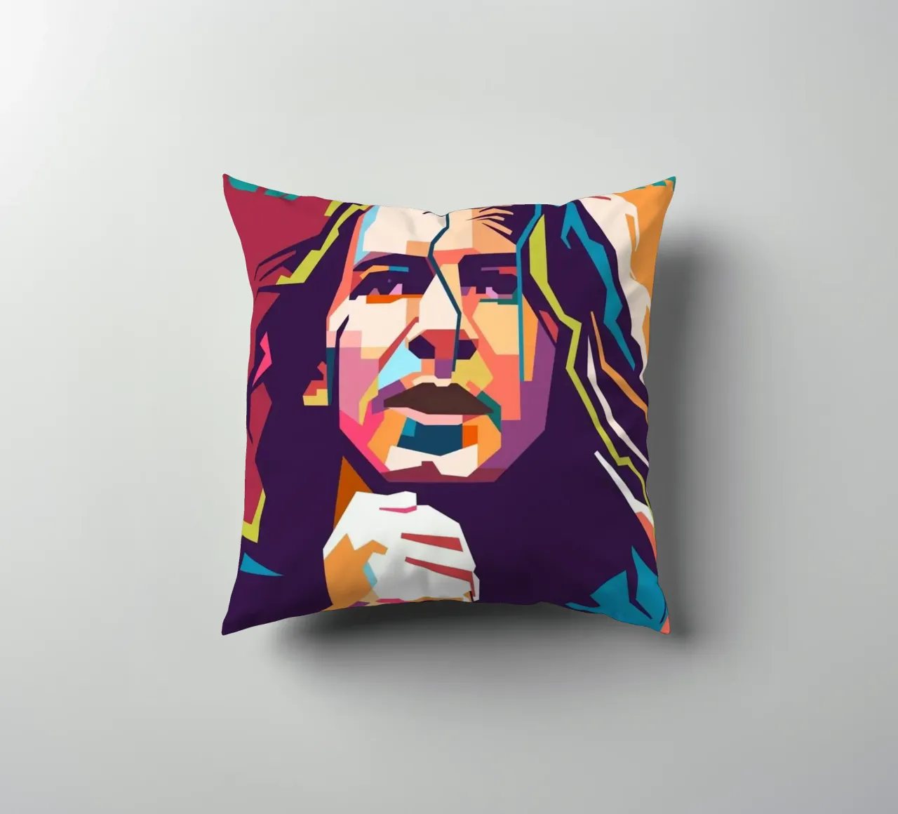 Ritratto pop art di Eddie Vedder cuscino da Hantamrata