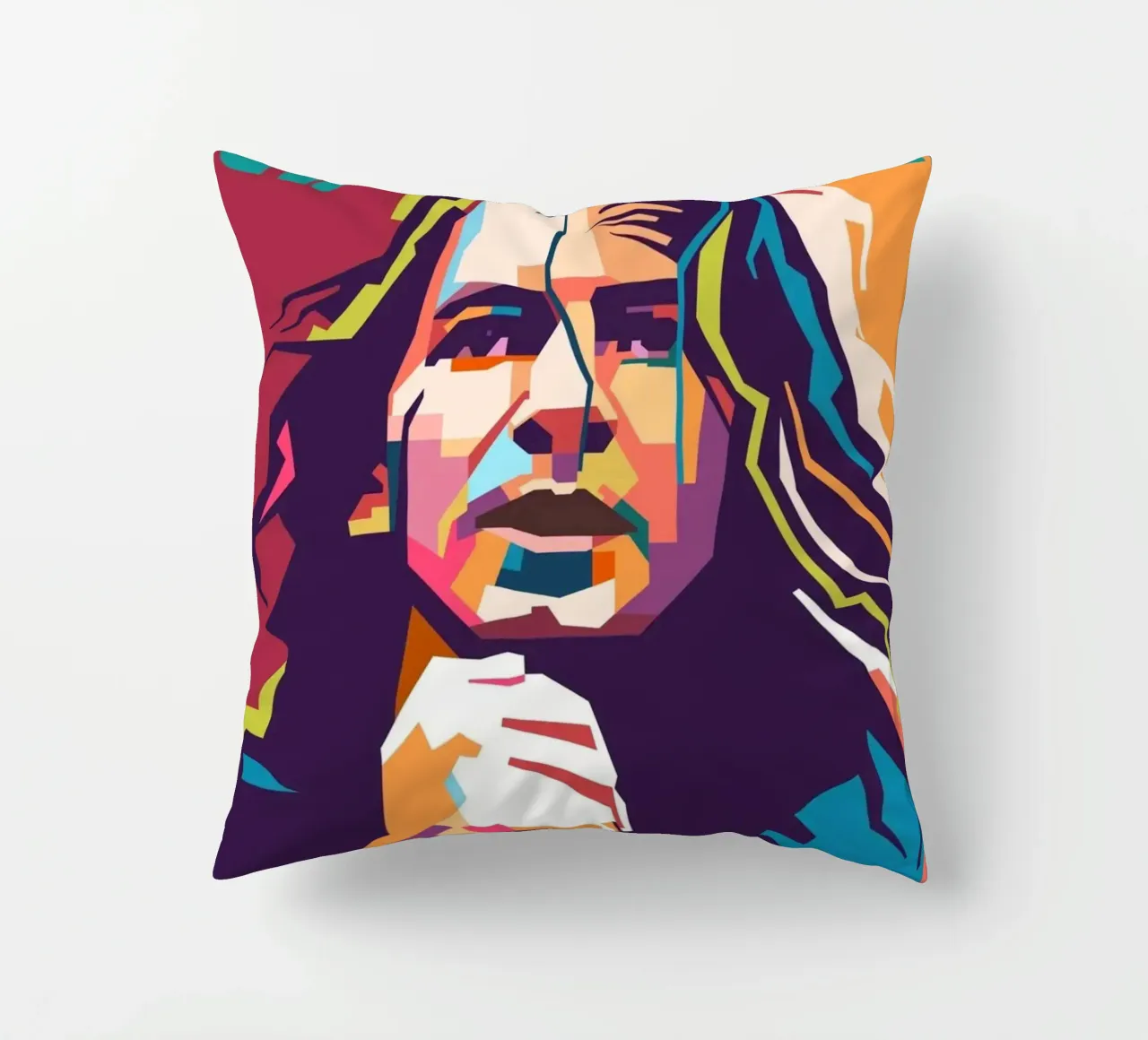 Ritratto pop art di Eddie Vedder cuscino da Hantamrata