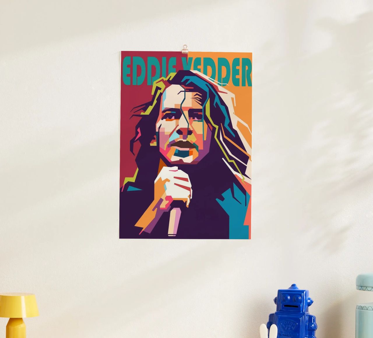 Eddie Vedder pop art portrait poster by Hantamrata