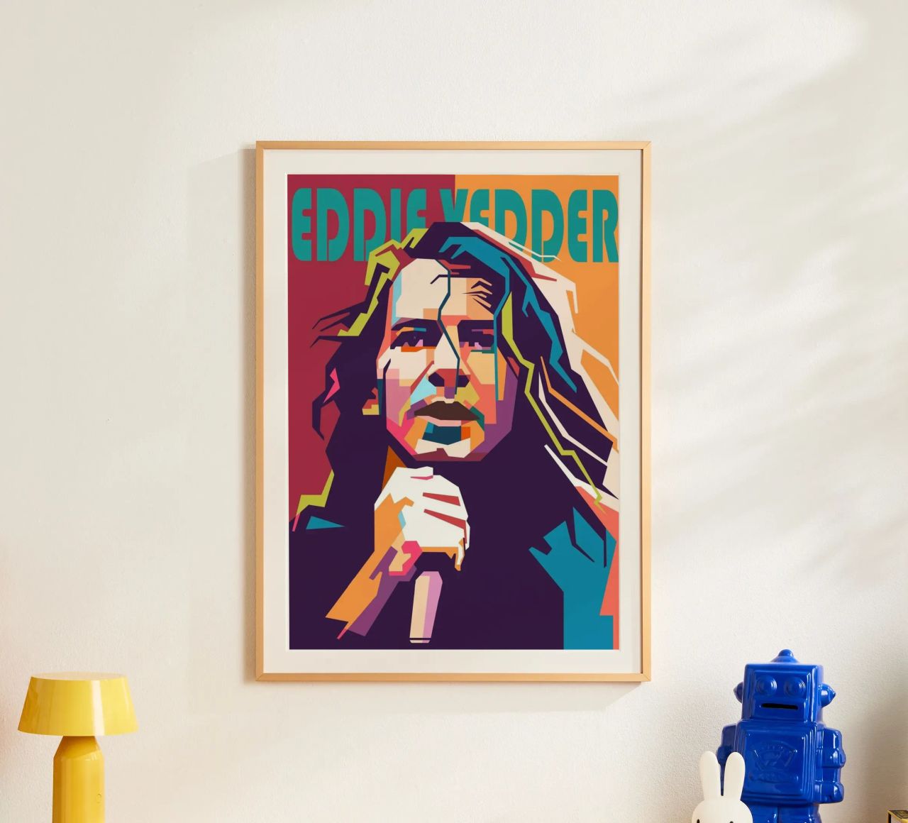 Eddie Vedder pop art portrait poster by Hantamrata