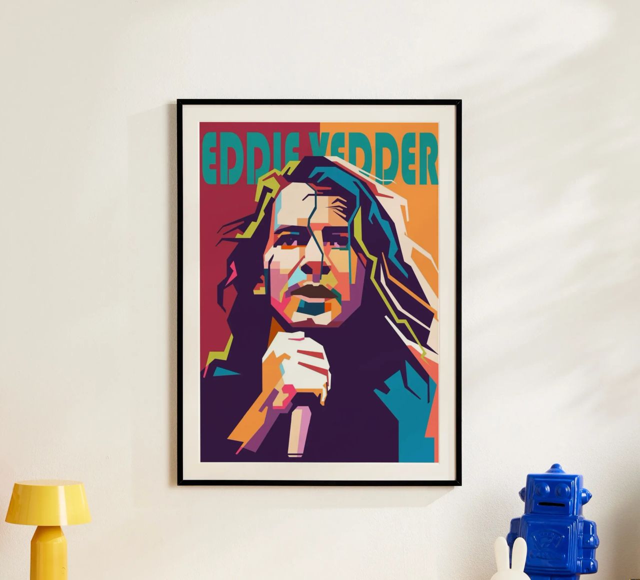 Eddie Vedder pop art portrait poster by Hantamrata