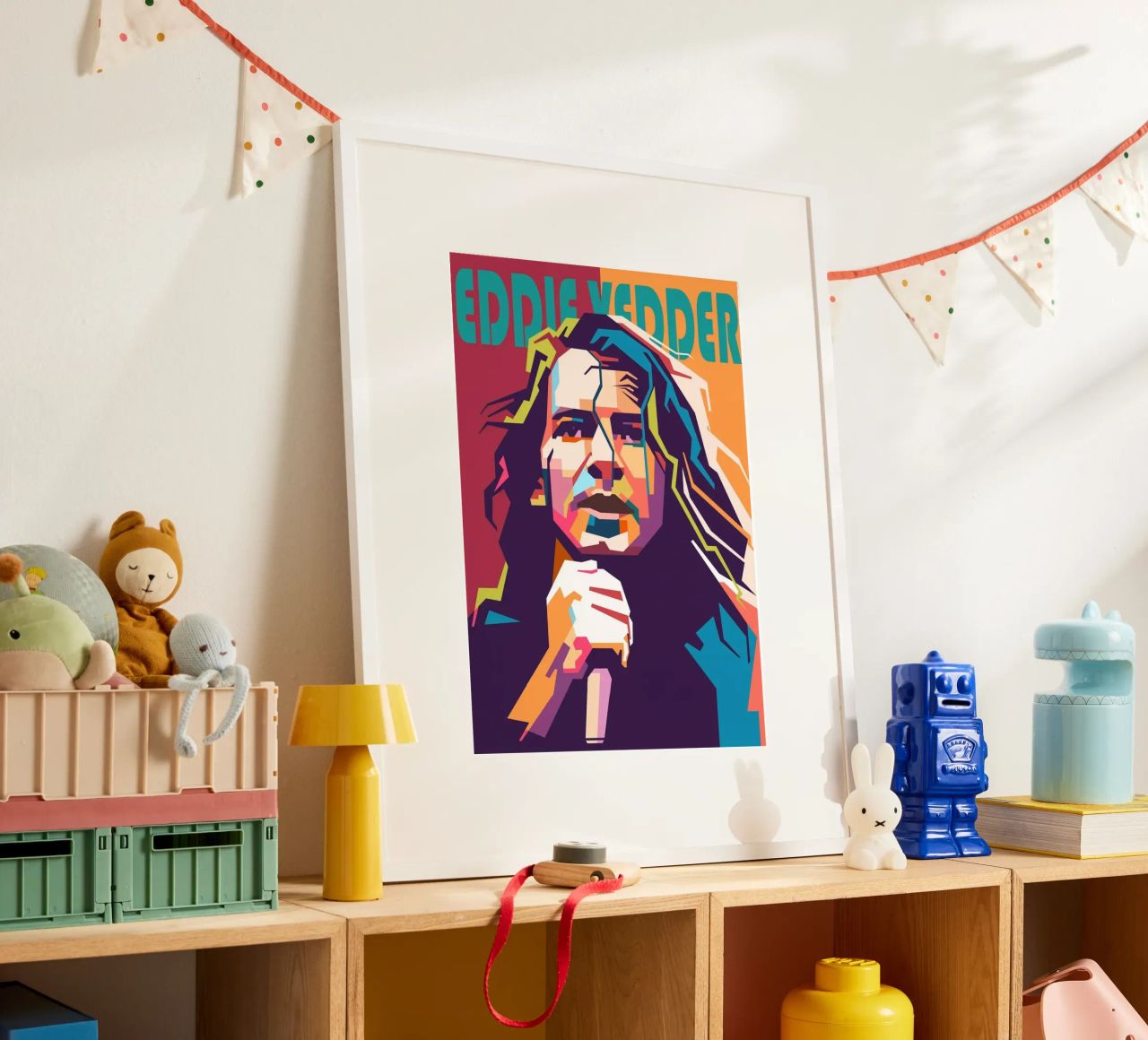 Eddie Vedder pop art portrait poster by Hantamrata